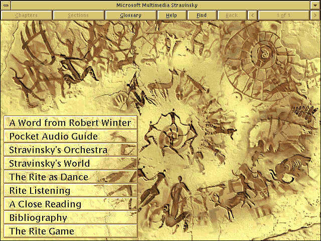 Microsoft Multimedia Stravinsky: The Rite of Spring Main Menu (1995)